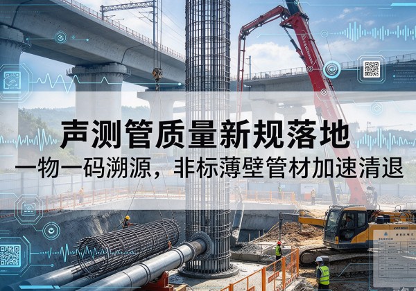 霍城声测管质量新规落地，一物一码溯源，非标薄壁管材加速清退